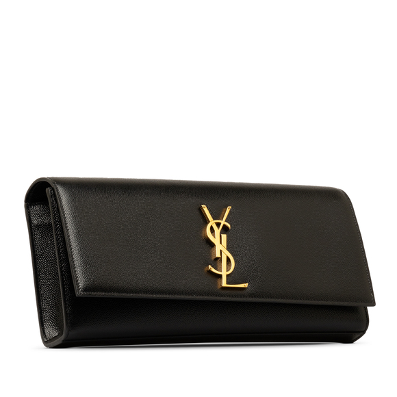 SAINT LAURENT Grain de Poudre Monogram Cassandre Clutch Clutch Bag - Picture 2 of 9